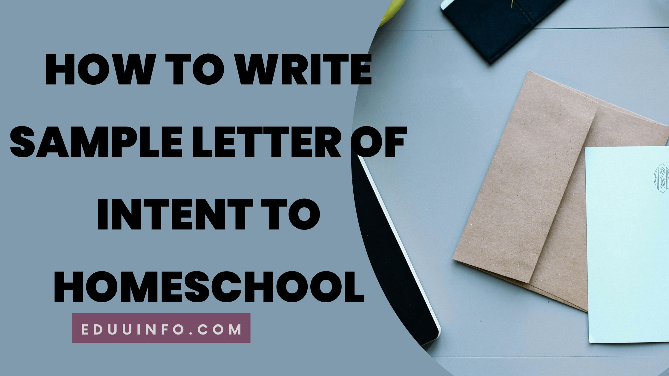 sample letter of intent to homeschool