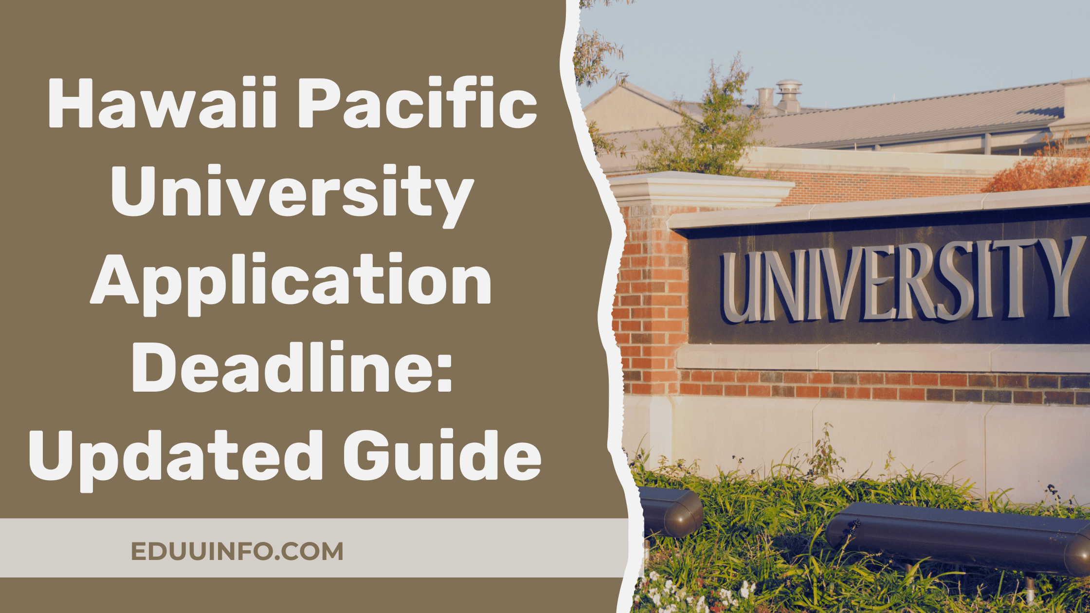 Hawaii Pacific University application deadline